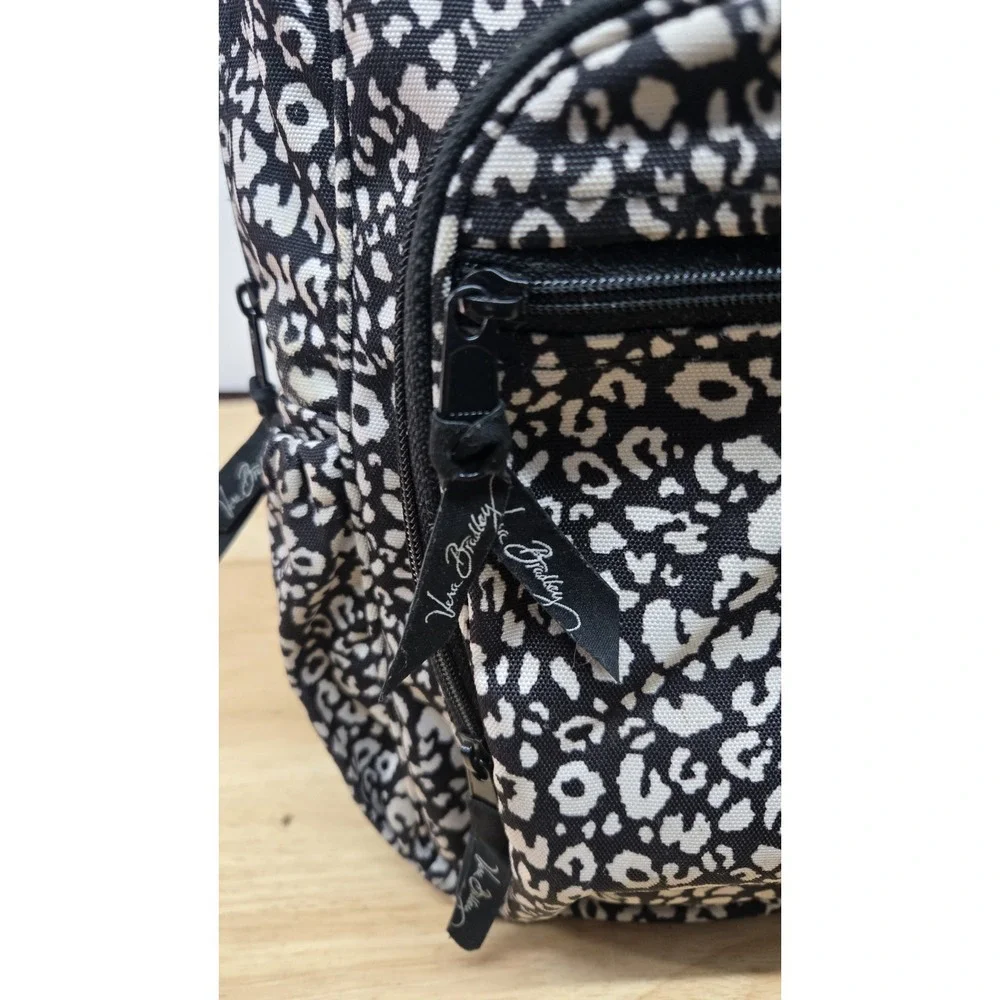 Vera Bradley Medium‎ Backpack Camocat Black/White Leopard Print